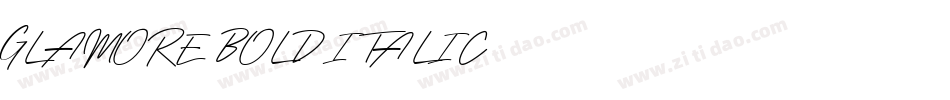 GLAMORE BOLD ITALIC字体转换
